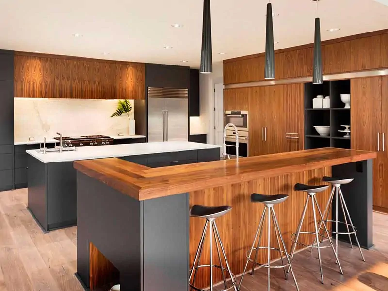 Nowoczesne meble kuchenne drewniane